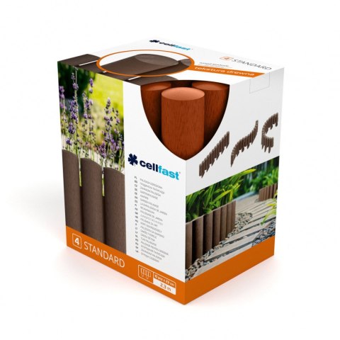 Palisada ogro. 25,5cm/2,3m ceglana STANDA. Cellfast