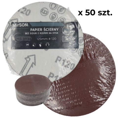 Papier ścierny krążek 125mm #120