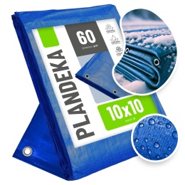 Plandeka 55/60g 10x10 niebieska /2-3/